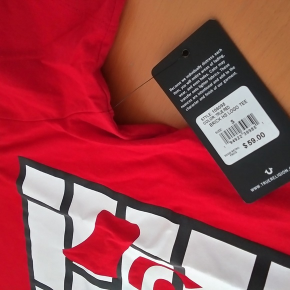 True Religion BRICK HS Logo Tee | Mens Sm - Picture 2 of 6